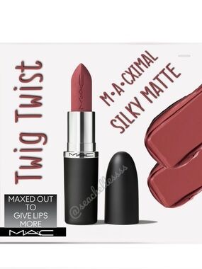 M•A•CXIMAL Silky Matte Lipstick Twig Twist Brown Pink Brand New in Box Authentic